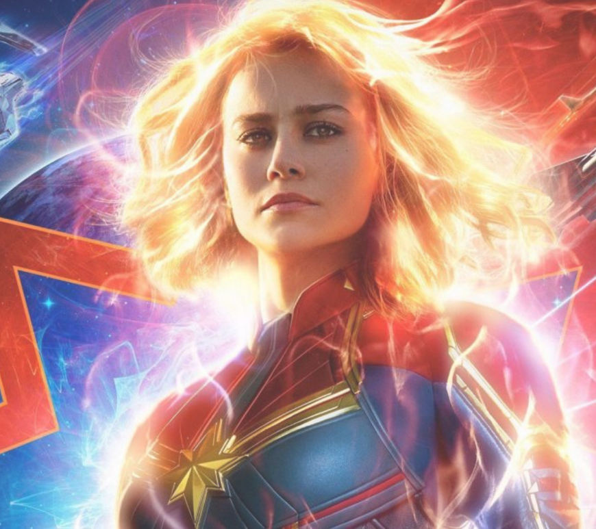 Captain Marvel poster of Brie Larson