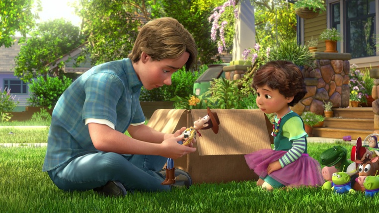 Andy gives Bonnie his box of beloved toys at the end of "Toy Story 3."