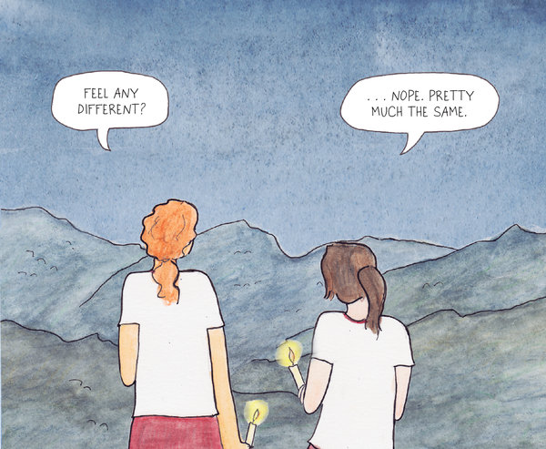 Illustration of "Honor Girl," a graphic novel by Maggie Thrash