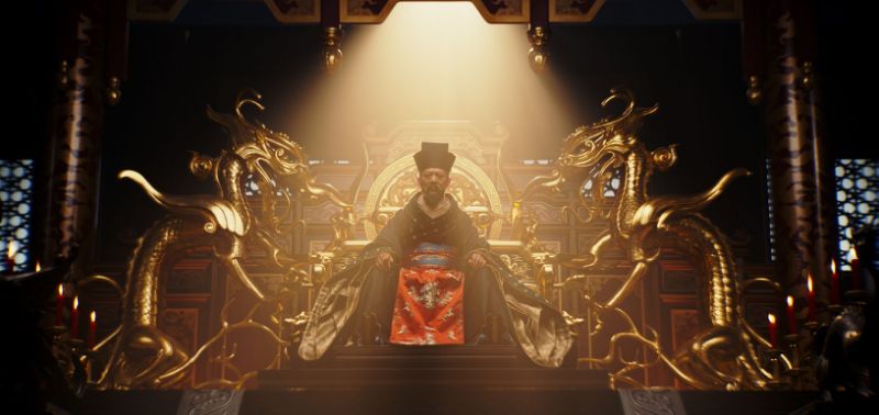 Jet Li as The Emperor in Disney's live-action "Mulan" film