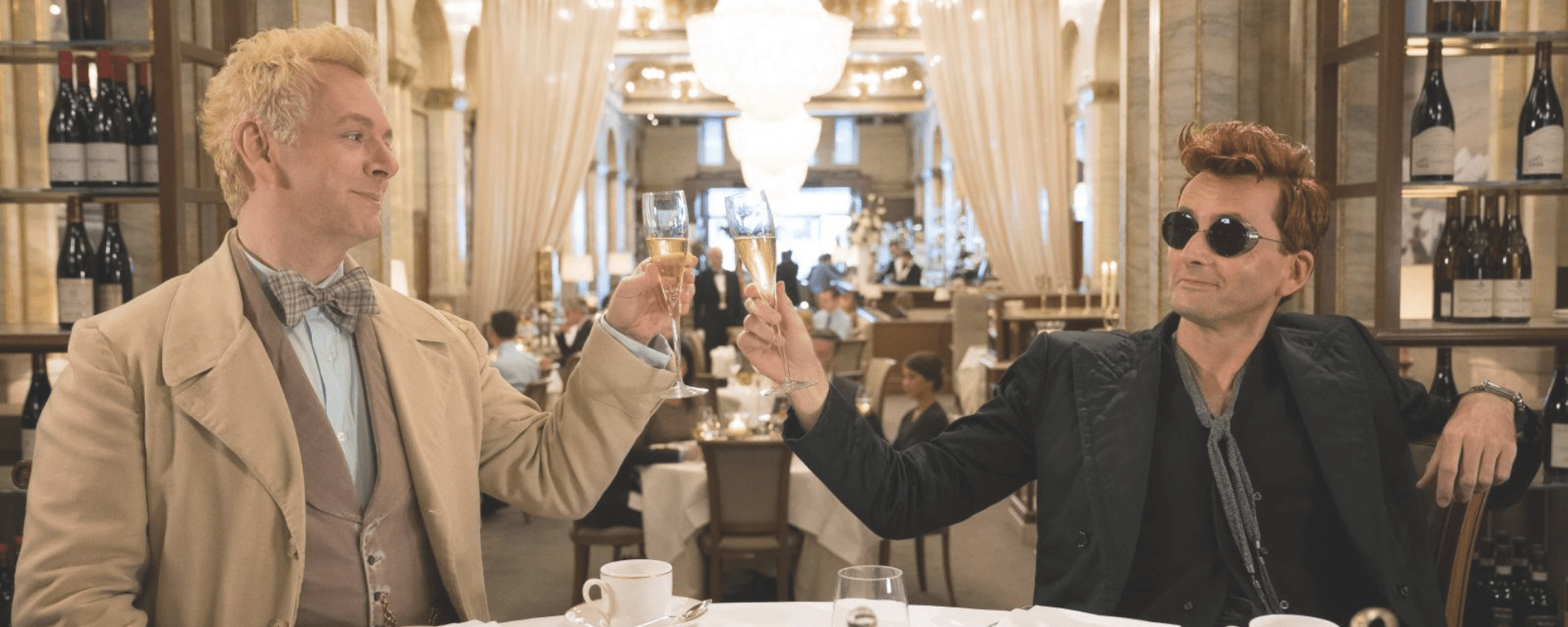 Michael Sheen and David Tennant star in Neil Gaiman's "Good Omens"