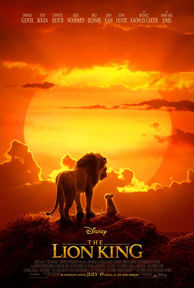 Official movie poster for Disney's live-action film "The Lion King"