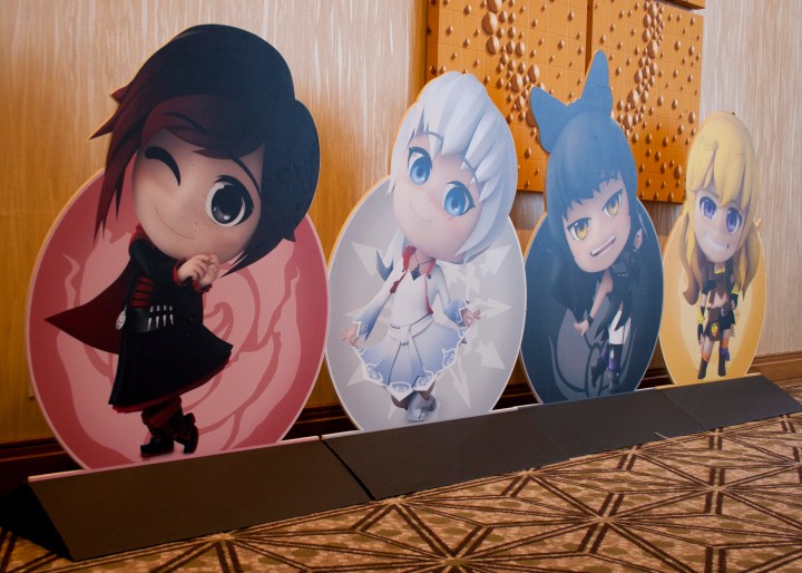 Chibi Ruby, Weiss, Blake, and Yang