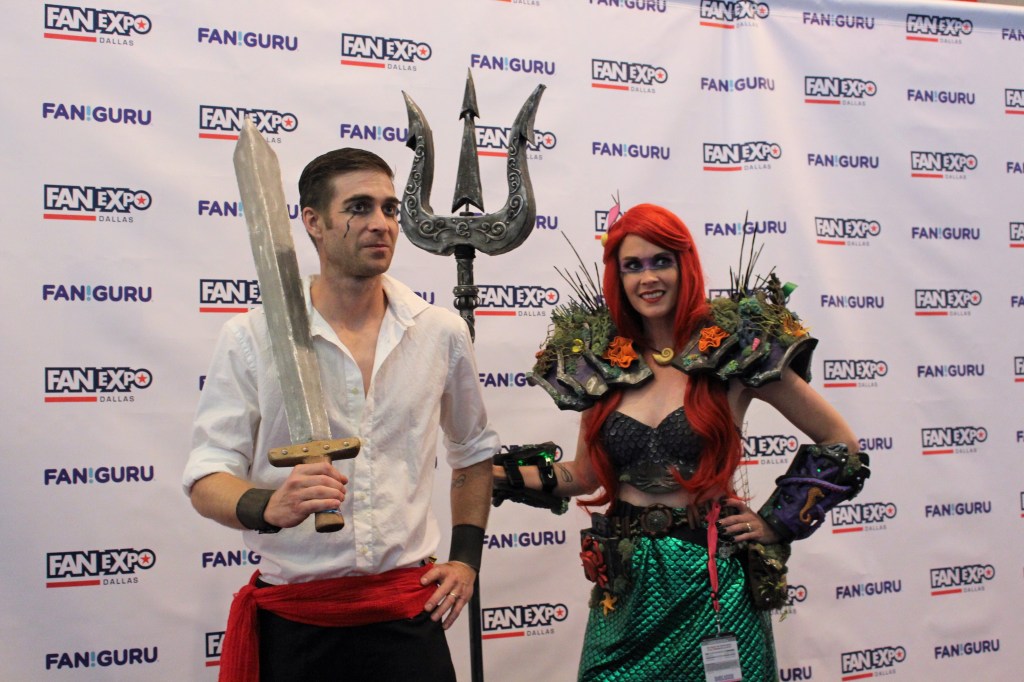Warrior Eric and Ariel cosplayers