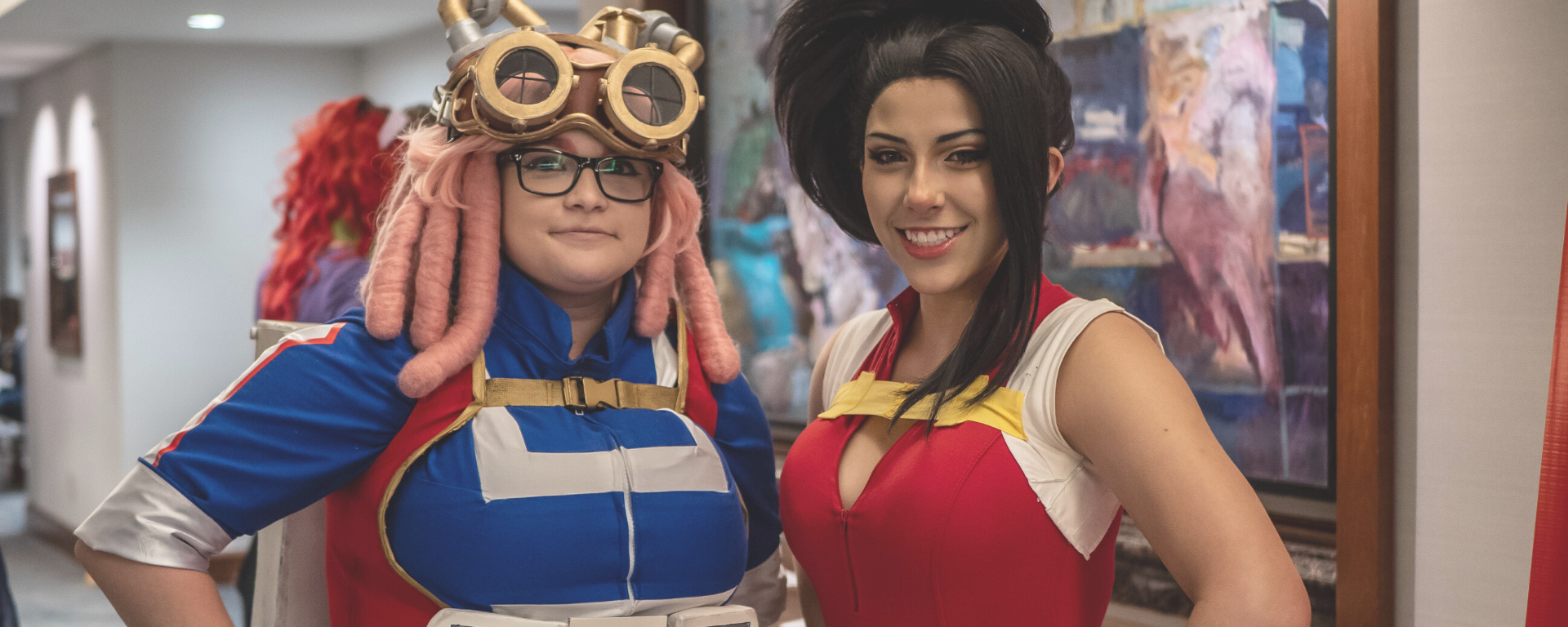 NomadicAmbitions and PurplePuppets cosplayers at Anime Dallas 2019