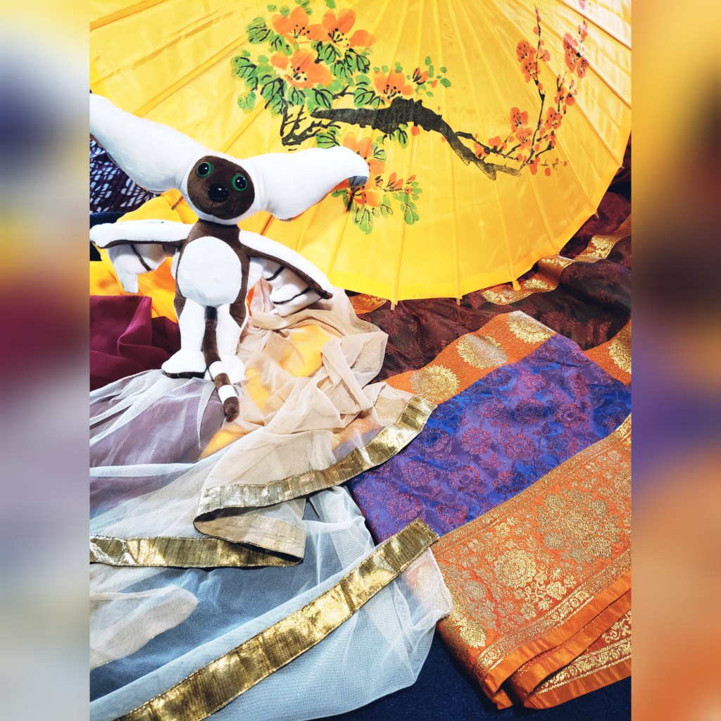 A photo of items to preview Julisa's upcoming Avatar The Last Airbender cosplay: Air Nomad