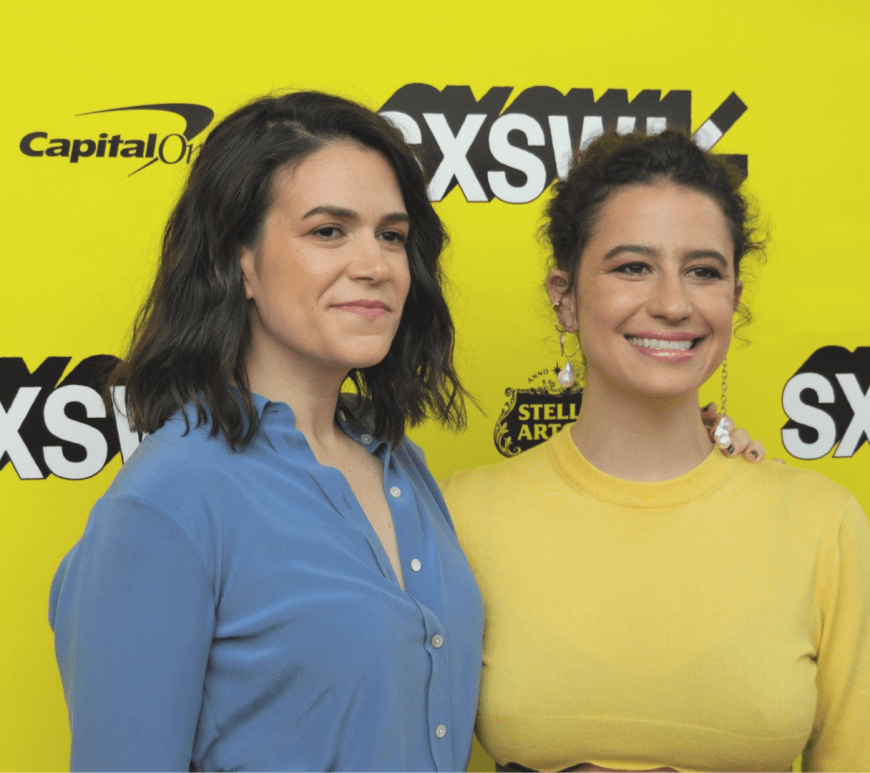 Abbi Jacobson and Ilana Glazer at the red carpet for the series finale of "Broad City"