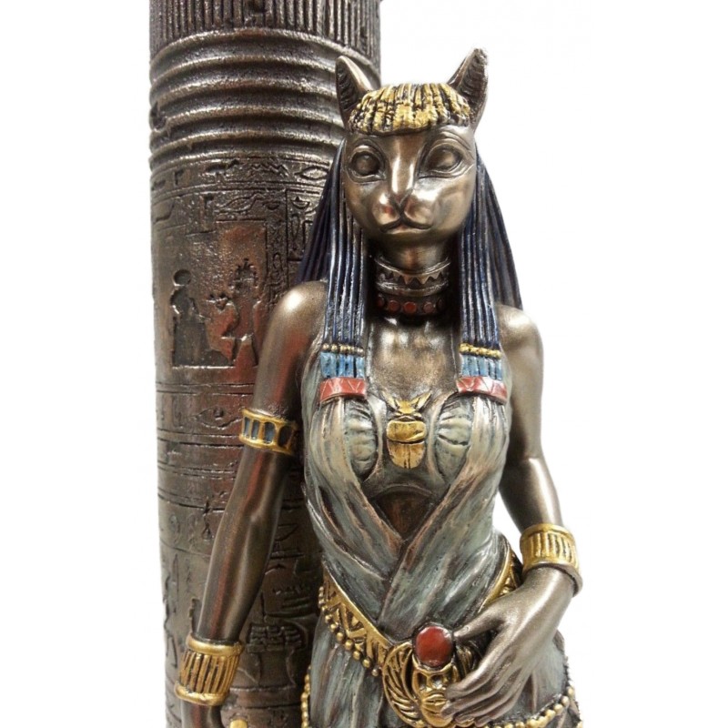 Bastet the Egyptian goddess pillar statue 
