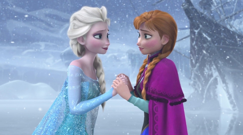 Elsa and Anna in Disney's "Frozen"