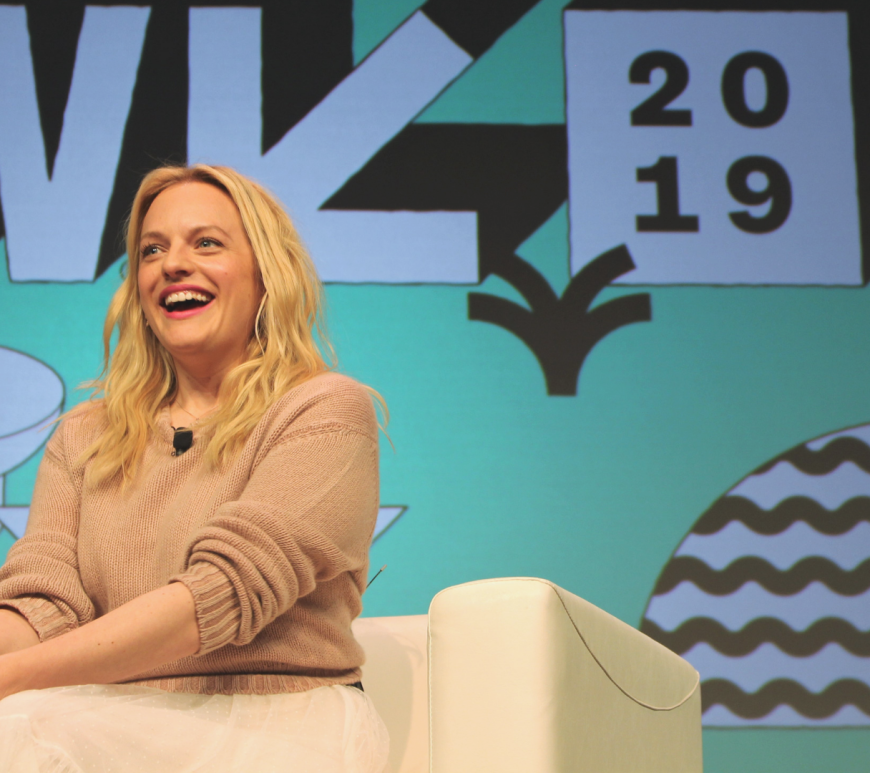 Elisabeth Moss at her panel at SXSW 2019
