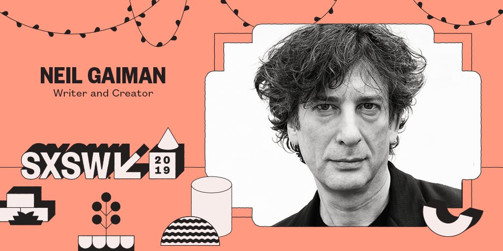 Official SXSW image of Neil Gaiman