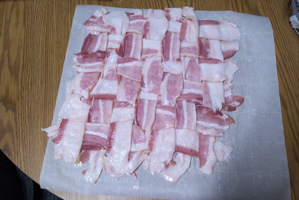 The complete bacon weave, per Chef PK's technique