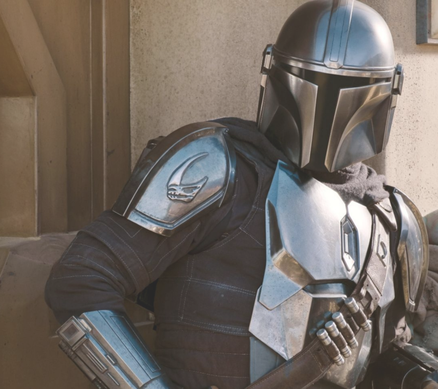 Pedro Pascal as The Mandalorian, the titular character in the "Star Wars" series streaming on Disney Plus.