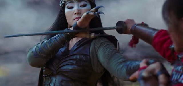 The Witch and Mulan fight in Disney's live-action "Mulan"