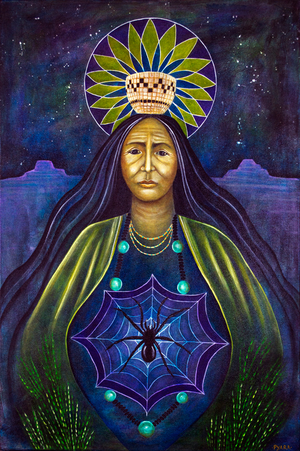 Grandmother Spiderwoman illustration by Pyara artist