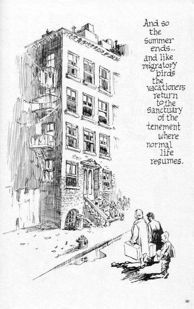 Illustration from the 1978 graphic novel by Will Eisner, "A Contract with God, and Other Tenement Stories"