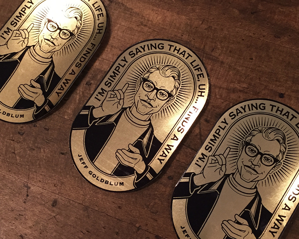 Jeff Goldblum artwork of Lauren Rubin of Not Cool Company