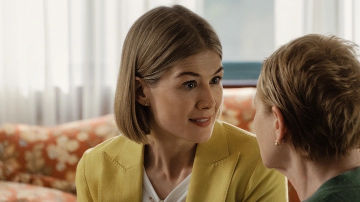 Rosamund Pike as Marla Grayson, a white feminist anti-hero, in Netflix's "I Care A Lot"