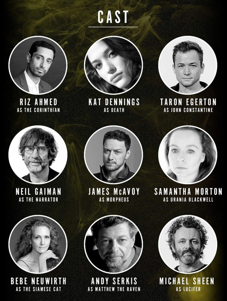 Cast of voice actors behind the Audible version of Neil Gaiman's "The Sandman"