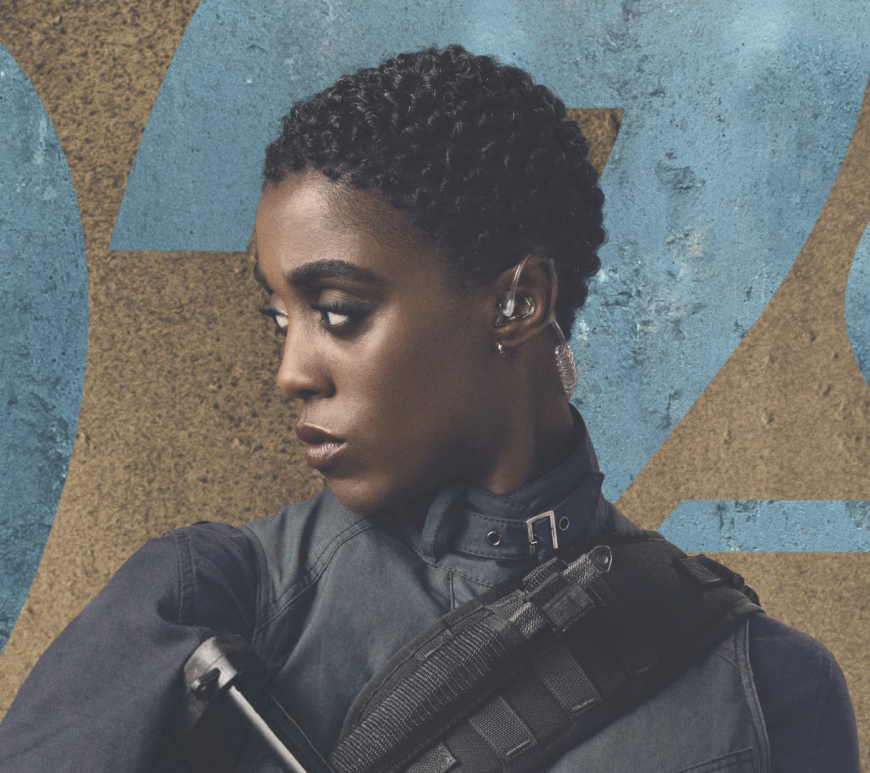 Lashana Lynch stars as Nomi in the upcoming James Bond film, "No Time To Die."