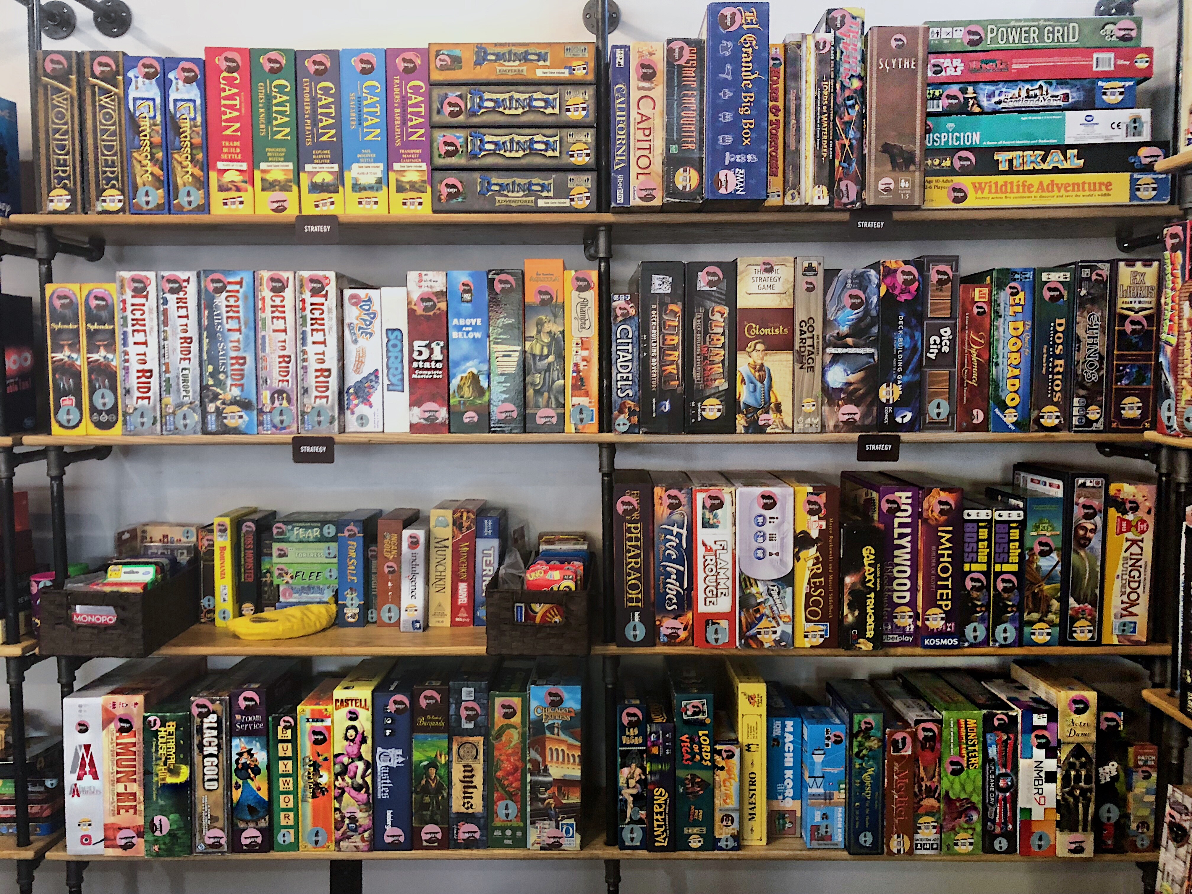 Game Point Cafe's board game collection